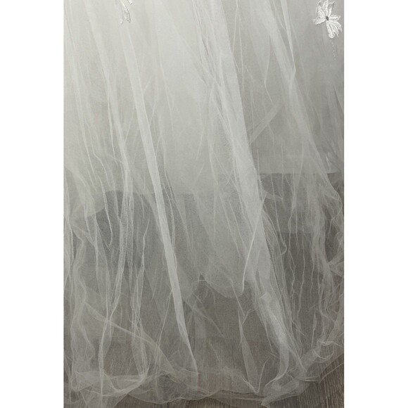 Wedding‎ Dress Ball Gown Off Shoulder Vintage 90s White Tulle Layers Princess 6 - Picture 11 of 12
